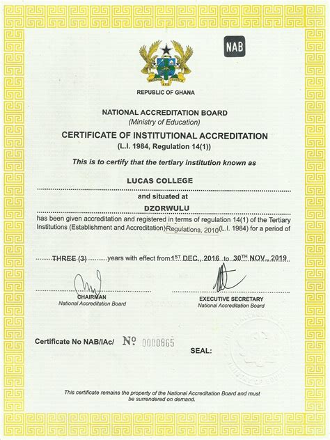 Certificates En Lucas Colleges And Universities