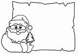 Babbo Biglietto Natale Colora sketch template