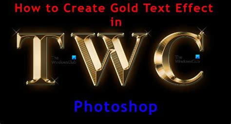 create gold text effect  photoshop