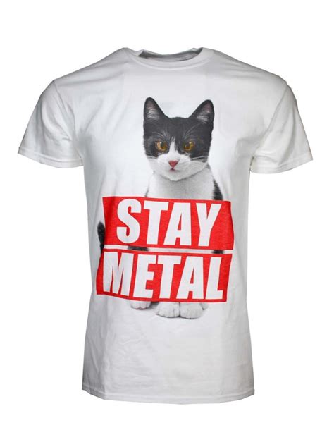 stay metal cat  shirt