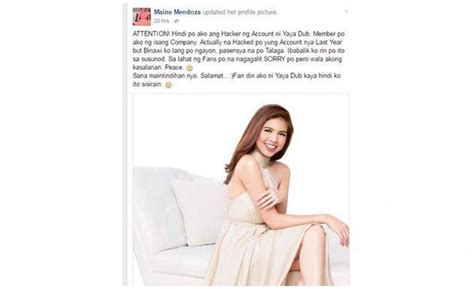 Maine Mendoza S Facebook Account Hacked Yet Again