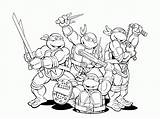 Coloring Ninja Turtles Pages Leonardo Color Print sketch template