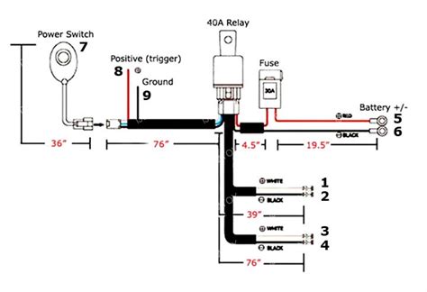 relay wiring diagram  light bar collection