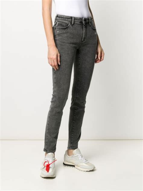 off white washed skinny jeans farfetch