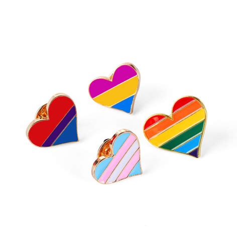 badge brooch pin lesbian gay pride rainbow lapel pin unisex fashion 1pc