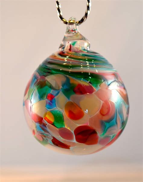 Hand Blown Glass Christmas Ornament Pink Ruby White And Green 19