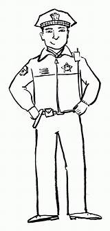 Police Coloring Drawing Officer Clipart Pages Policeman Clip Draw Uniform Kids Cop Printable Sketch Cliparts Officers Man Cartoon Library Print sketch template