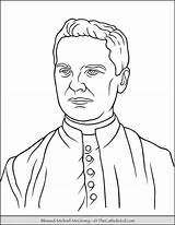 Michael Coloring Mcgivney Blessed Pages Thecatholickid Columbus Knights Saint Father sketch template