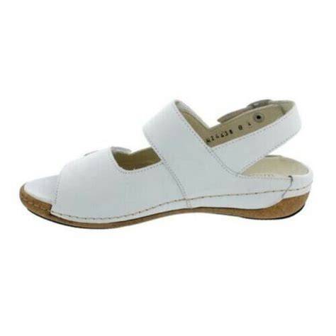 waldlaeufer heliett sandal klettver smooth leather white width   ebay