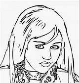 Miley Coloring Cyrus Hannah Montana Pages Printable Disney Filminspector Celebrities sketch template