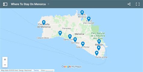 menorca map beaches