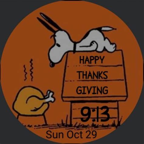 thanksgiving snoopy turkey watchfaces for smart watches
