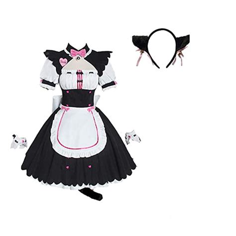 cosplay chocola vanilla maid dress costume cat neko girl