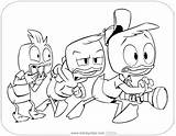 Ducktales Coloring Pages Dewey Disneyclips Huey Louie Adventure sketch template