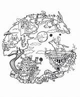 Totoro Coloring Pages Davemelillo sketch template