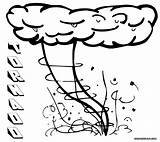 Tornado Coloring Pages Colouring Colorings sketch template
