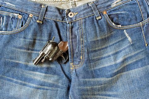 loaded gun misfires in guy s pants