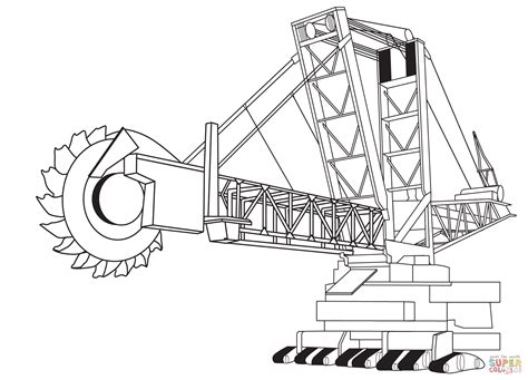 bucket wheel excavator coloring page  printable coloring pages