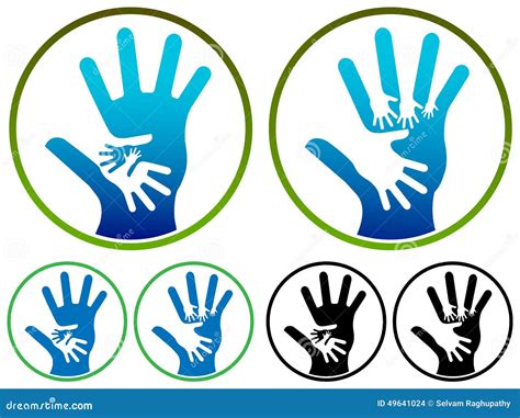 hands logo stock vector image