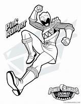 Power Coloring Ranger Pages Pink Coloring4free sketch template