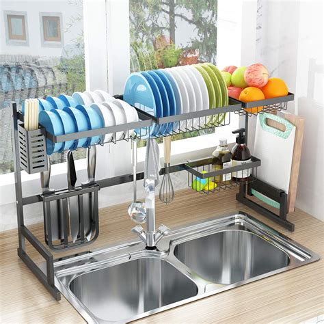pusdon  sink dish drying rack