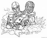 Mortal Kombat Scorpion Coloring4free Colorear Deadpool Raskrasil Wonder Coloringhome Jungen Abrir sketch template