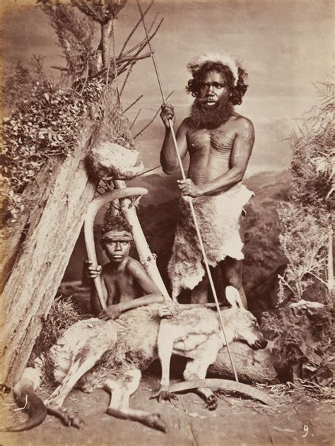 No Title Aboriginal Man And Woman With Kangaroo J W