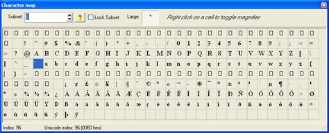 keyboard layout manager character map window