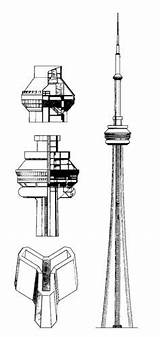 Tower Cn Toronto Drawing Skyline Canada City Burj Khalifa Torre Metres Vector Tattoos Drawings Sketch House sketch template