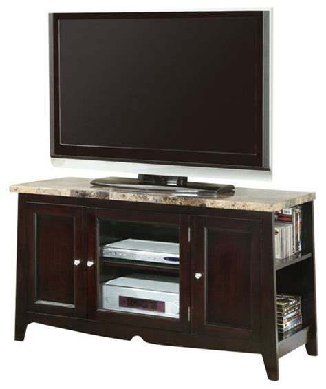 Monarch Specialties 48 Inch Tv Console In Cappuccino Transitional