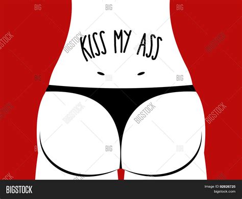 Kiss My Ass Girl Vector And Photo Free Trial Bigstock