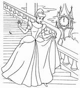 Coloring Cinderella Pages Princess Beautiful Girls sketch template