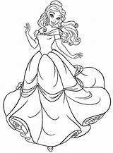 Coloring Pages Procoloring Princess Beast Beauty Spring sketch template