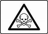 Sign Poison Poisonous Safety Caution Symbol Toxic Clipart Chemicals Chemical Signs Coloring Pages Graphic Cliparts Printable Clip Template Road Library sketch template