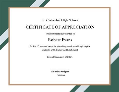 certificate  appreciation  teacher template  jpg google