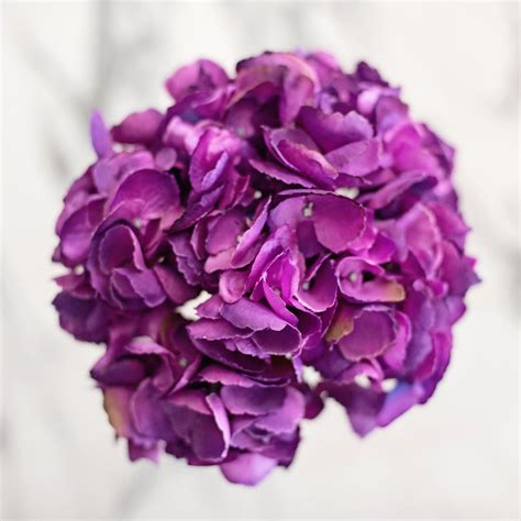 bright purple mophead hydrangea artificial flowers from amaranthine