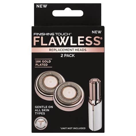 buy flawless finishing touch face replacement heads  pack   chemist warehouse