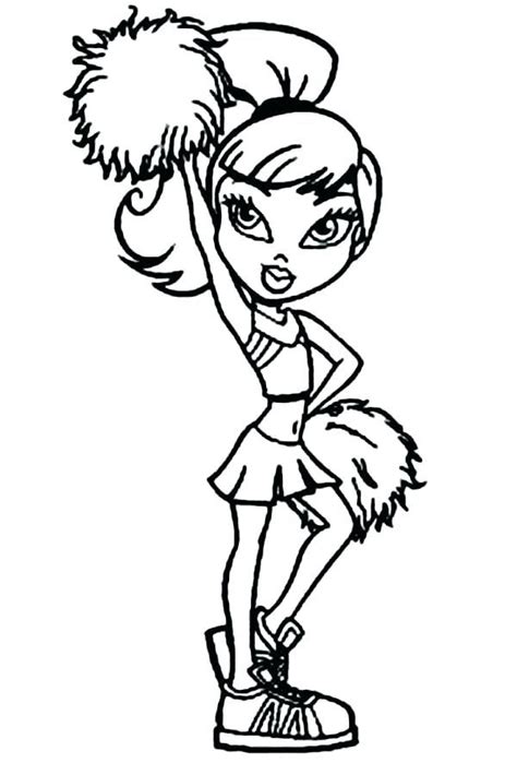 coloring pages printable cheerleading coloring pages  kids