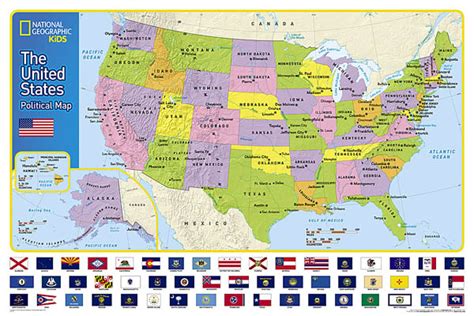united states  kids wall map national geographic maps