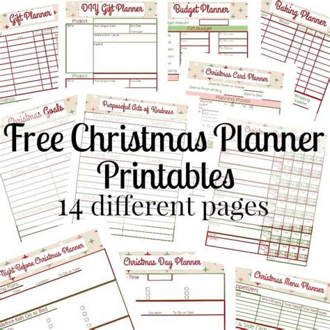 christmas printable planner