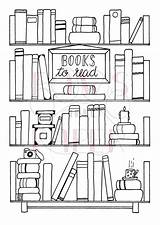 Bookshelf Drawing Journal Books Bullet Book Printable Bookcase Read Reading Drawn Drawings Planner Tracker Template Hand Wishlist Inspiration Pages Pdf sketch template