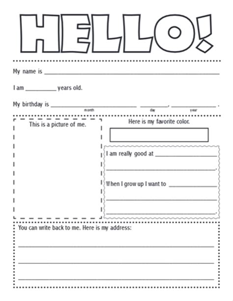 printable  pal letter template homeschool freebies