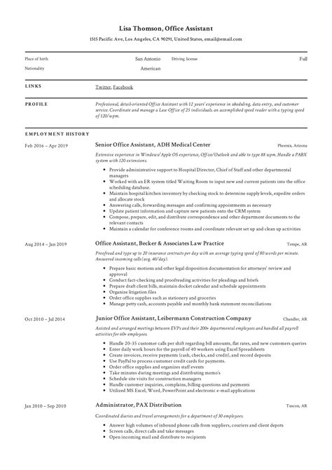 office assistant resume template office assistant resume resume