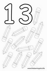 13 Number Coloring Pages Worksheets 19 Preschool Thirteen Numbers Pencils Activities Flashcard Colouring Color Printable Eggs Math Kids Trace Kindergarten sketch template