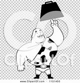 Anvil Holding Strong Man Outlined Coloring Clipart Vector Cartoon Cory Thoman sketch template