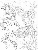 Coloring Mermaid Pages Realistic Merman Cute Detailed Real Adults Getcolorings Color Barbie Getdrawings Printable Merliah Pasta Escolha Para Colorir Colorings sketch template