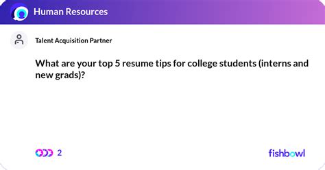 top  resume tips  college studen fishbowl