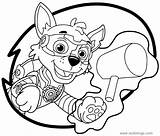 Paw Patrol Rocky Pups Xcolorings Noncommercial sketch template