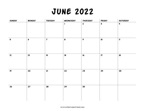 june  printable calendar  template calendar design