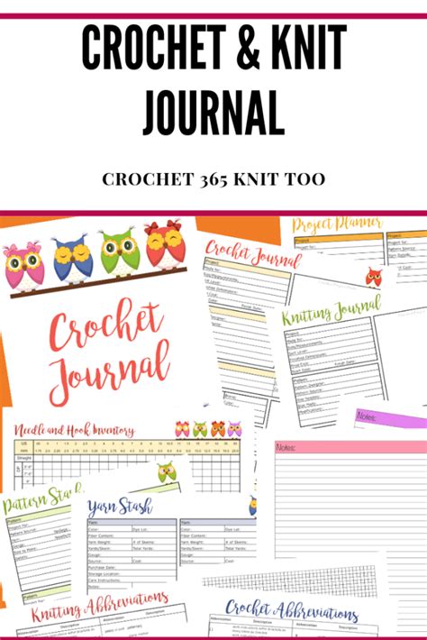 printable crochet journal template